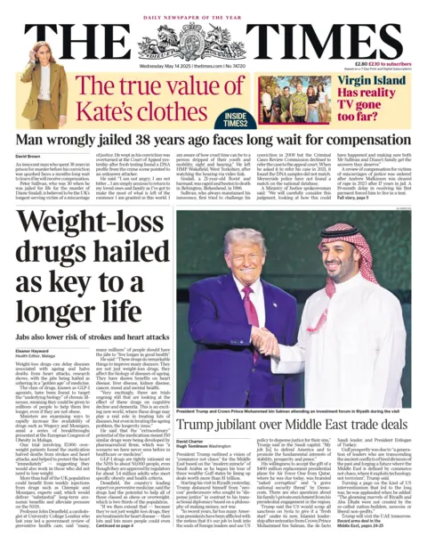  "Weight-loss drugs hailed as key to a longer life". 