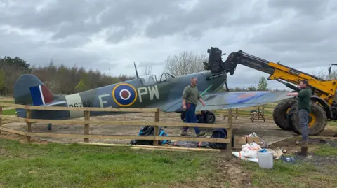 BBC  A replica Spitfire 