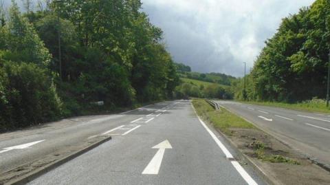 The A22 Caterham bypass after reopening