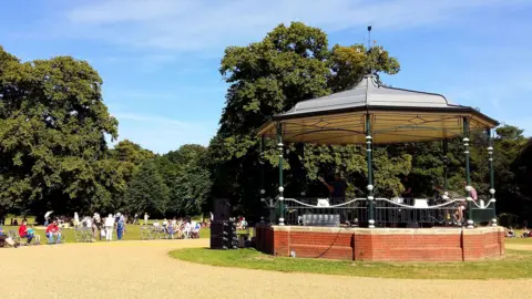 City of Lincoln Council Boultham Park bandstand in Lincoln