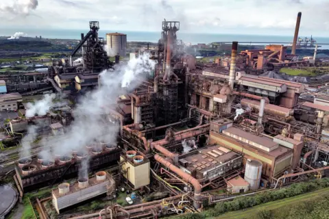 PA Media Tata Steel site in Port Talbot