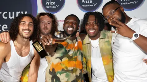 Reuters Ezra Collective pose with the Mercury Prize