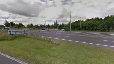 Google A general view of A34 Handforth Dean bypass