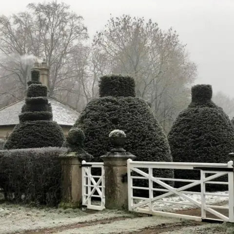 Visit Lincolnshire A frosty gated entrance to the avenue site