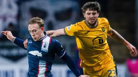 Falkirk's Calvin Miller and Livingston's Robbie Muirhead