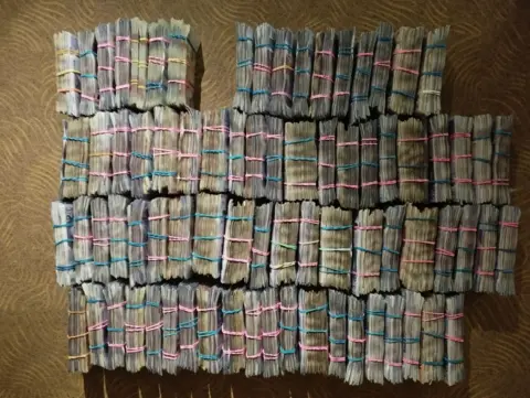 NCA Bundles of cash recovered by the NCA