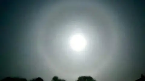 Highlions The lunar halo was photographed in Bulmer, North Yorkshire