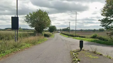 Google A Google streetview image of Leathersley Lane in Derbyshire at the A515 junction at Sudbury.