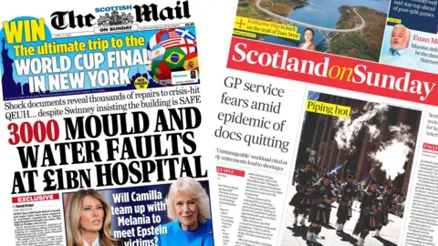 The Scottish Mail on Sunday and Scotland on Sunday front page