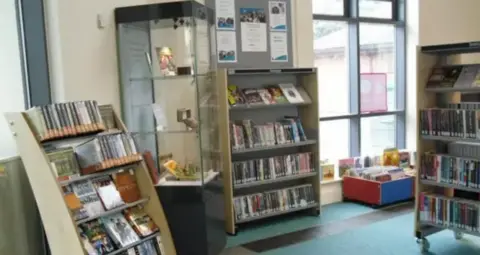 Room with shelves of books