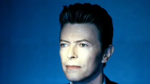 Getty Images Close up of David Bowie's face 