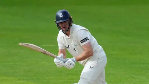 Kent batter Chris Benjamin knocking a ball into the legside