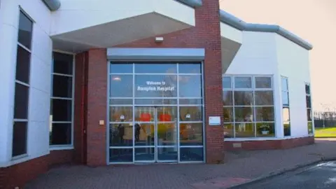 Entrance of Rampton Hospital, in Nottinghamshire