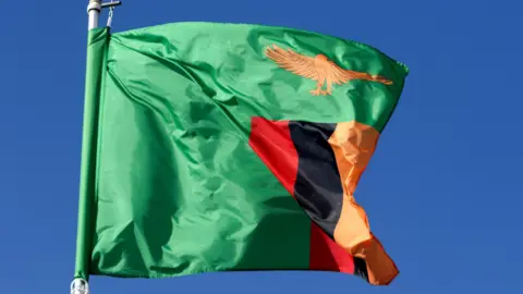 Getty Images The Zambian national flag.