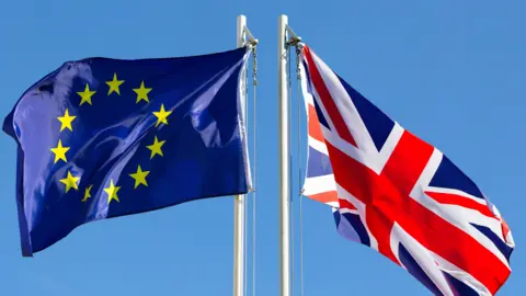 Getty Images The EU and UK flags