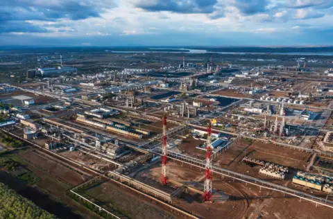 Reuters A general view shows the oil refinery of the Lukoil company in Volgograd, Russia.