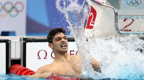 Getty Images Matin Balsini swimming