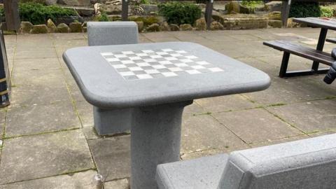 Chess table in Wallasey Central Park