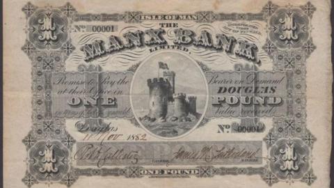 The front of the Manx bank note