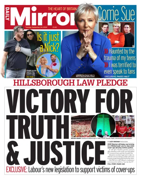 La portada del Daily Mirror. El titular dice: 