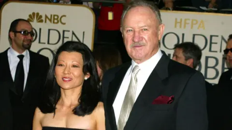 Getty Images Gene Hackman & wife Betsy Arakawa during The 60th Annual Golden Globe Awards - Arrivals at The Beverly Hilton Hotel in Beverly Hills, California, United States