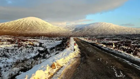 Snow capped hills in Glen Coe