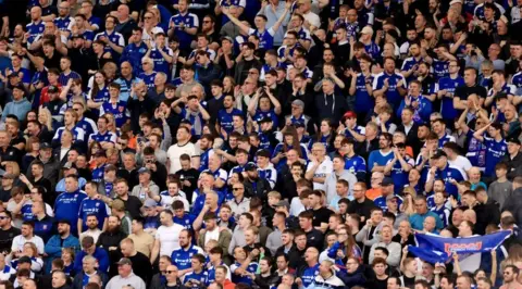 Getty Images Ipswich Town fans at Carrow Road