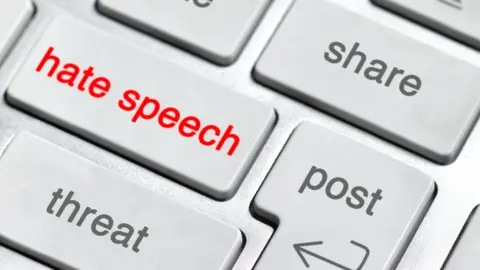 Hate speech on a keyboard