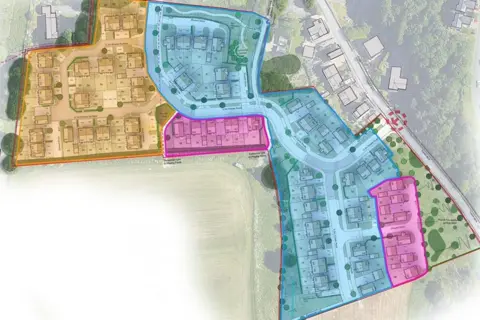 Kirklees Council Map showing the planning development south-east of Toothill Bank
