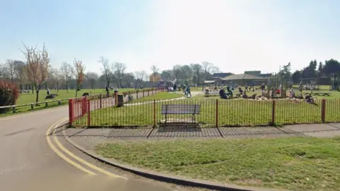Google Wide shot of Sutton Lawn park under sunny skies