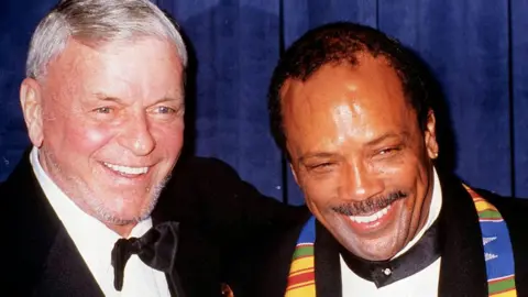 Getty Images Frank Sinatra and Quincy Jones in 1991