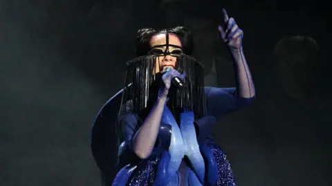PA Bjork performs during the Brit Awards 