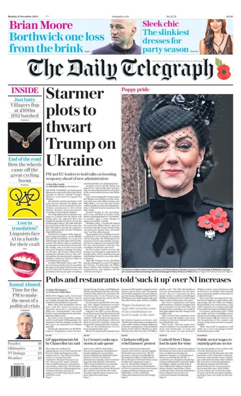 BBC The Telegraph front page, 11 October. 