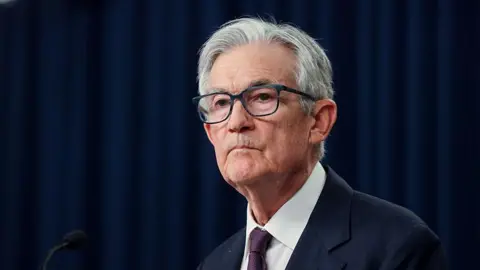Jerome Powell, chairman of the US Federal Reserve, during a news conference following a Federal Open Market Committee (FOMC) meeting in Washington, DC, US, on Wednesday, May 7, 2025