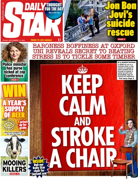  Keep calm and stroke a chair