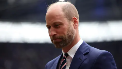 Prince William seen at Wembley Stadium for the FA cup final in May