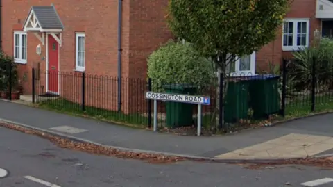 Google A Google Maps image of Cossington Road and its junction of Lythalls Lane.