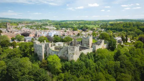 Shropshire Council Aerial shot of Ludlow Castle