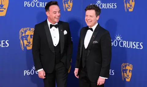 Getty Images Ant McPartlin and Declan Donnelly attend the 2025 BAFTA Television Awards with P&O Cruises at The Royal Festival Hall on May 11, 2025 in London, England