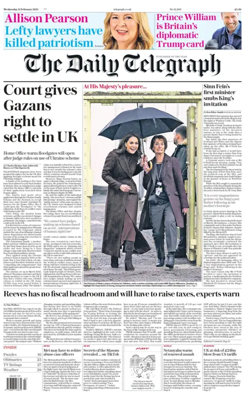 Daily Telegraph: Court grants Gazaians the right to settle in the UK