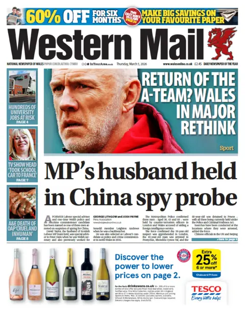 Western Mail Western Mail front page
