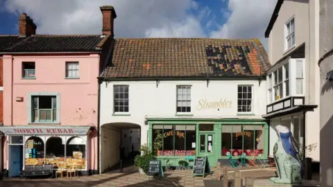 Patricia Payne/Historic England Shambles café bar in Market Place, North Walsham