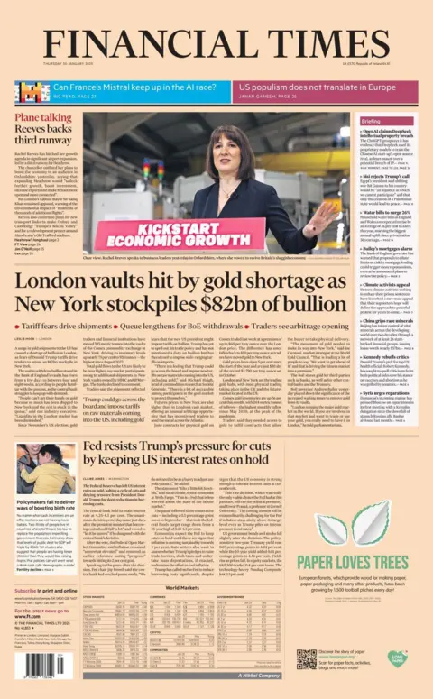 Financial Times front page 30 January