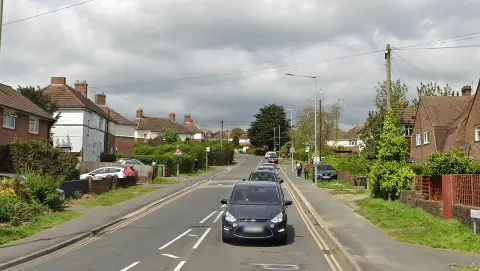 Google A street view of a residential street