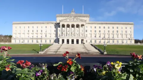 PA Stormont archive photo showing the building above a flowerbed in the foreground