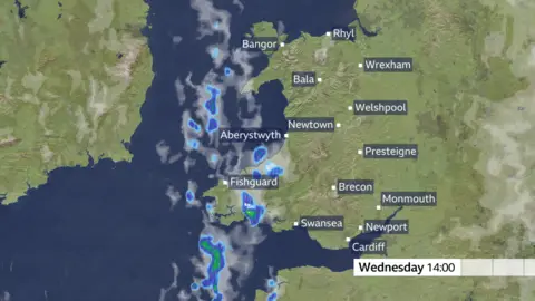 Met Office Satellite image of Pembrokeshire Dangler