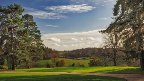 Ragged Runner Green hills and forests roll back into the distance.