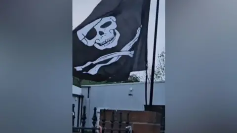 Supplied The pirate flag raised in memory of Kori