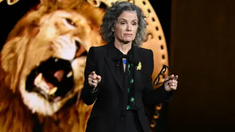 Getty Images Courtenay Valenti at the Amazon MGM Studios Presentation during CinemaCon 2026, the official convention of Cinema United, at The Dolby Colosseum at Caesars Palace on April 15, 2026 in Las Vegas, Nevada