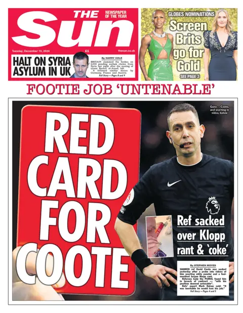  "Red paper  for Coote". 